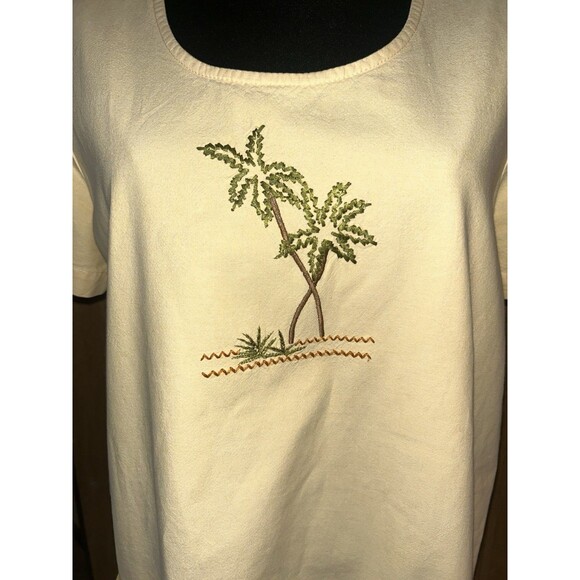 Blue J. 100%cotton  VTG 90s Embroidery MIDI Coastal Dress Women’s M - Picture 8 of 9